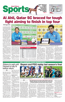 Al Ahli, Qatar SC Braced for Tough Fight Aiming to Finish in Top Four Tribune News Network Doha