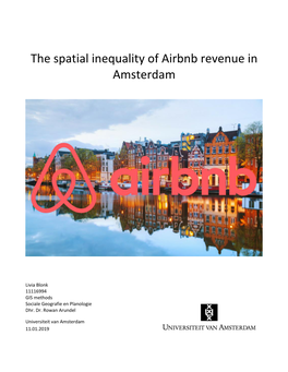 The Spatial Inequality of Airbnb Revenue in Amsterdam