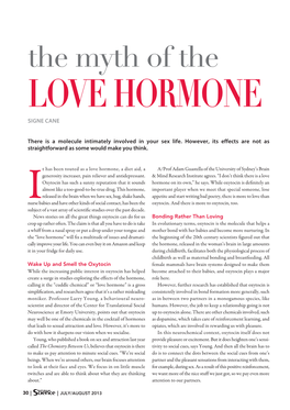 The Myth of the LOVE HORMONE SIGNE CANE