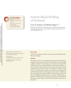 Activity-Based Profiling of Proteases