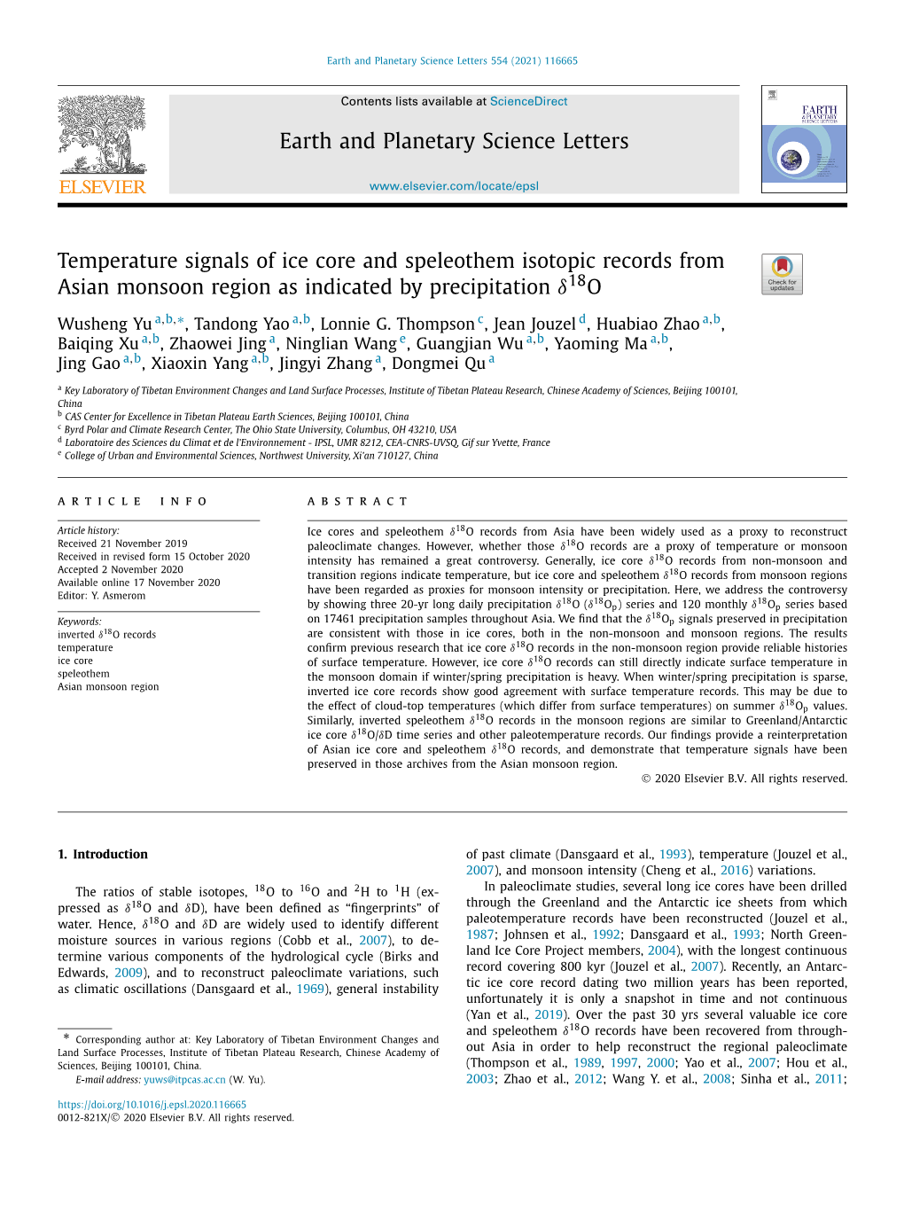 Temperature Signals of Ice Core and Speleothem Isotopic Records From