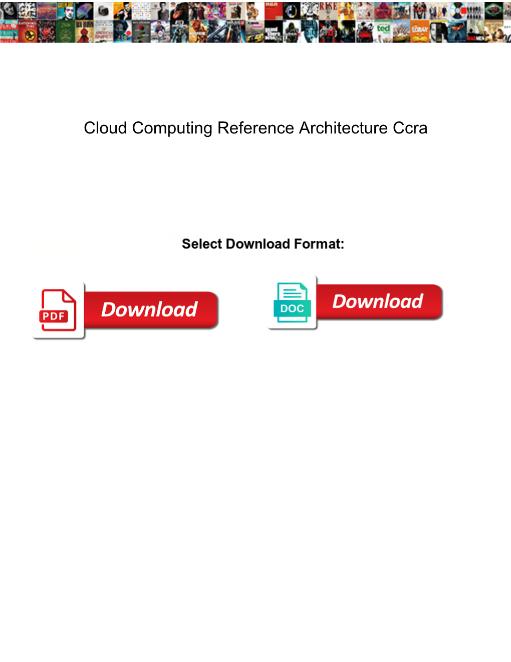 Cloud Computing Reference Architecture Ccra