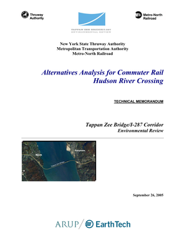 Alternatives Analysis for Commuter Rail Hudson River Crossing