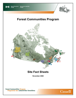 Forest Communities Program. Site Fact Sheets