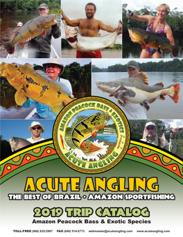 ACUTE ANGLING the BEST of BRAZIL • AMAZON SPORTFISHING 2019 TRIP CATALOG Amazon Peacock Bass & Exotic Species