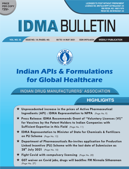 Indian Apis & Formulations for Global Healthcare