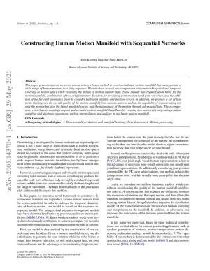 Constructing Human Motion Manifold with Sequential Networks