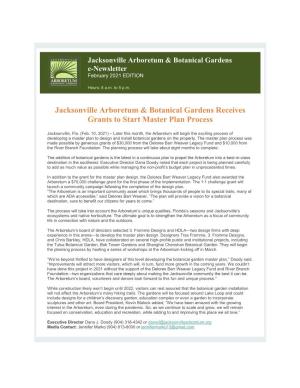 Jacksonville Arboretum & Botanical Gardens Receives Grants to Start