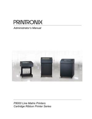 Administrator's Manual P8000 Line Matrix Printers Cartridge Ribbon