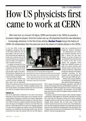 How US Physicists First Came to Work at CERN