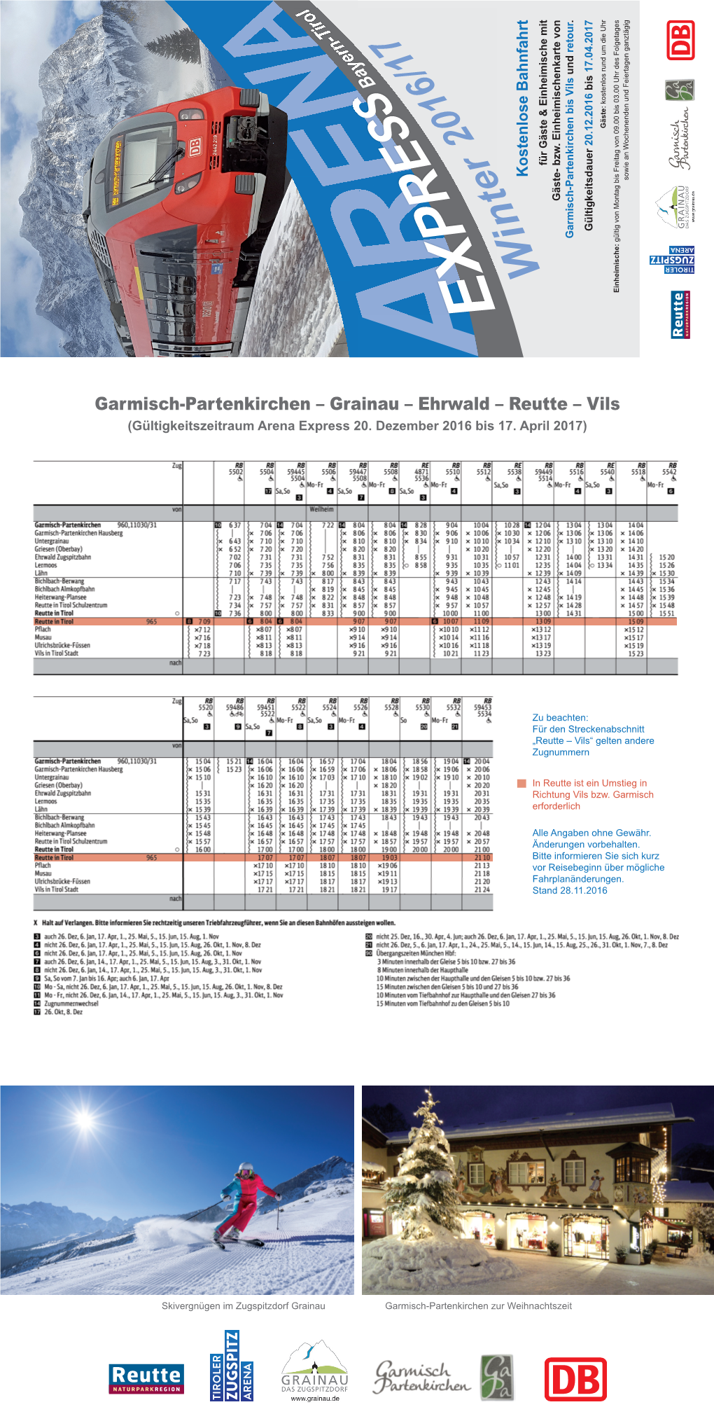 Ay Er N- Ro L Garmisch-Partenkirchen – Grainau – Ehrwald – Reutte – Vils