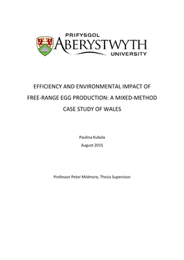 Efficiency and Environmental Impact of Free-Range Egg Production: a Mixed-Method