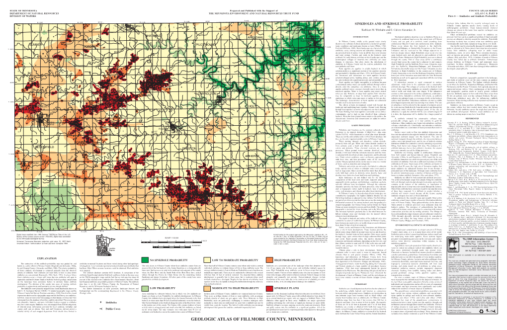 Sinkholes Fillmore County DocsLib