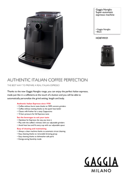 HD8749/01 Gaggia Super-Automatic Espresso Machine