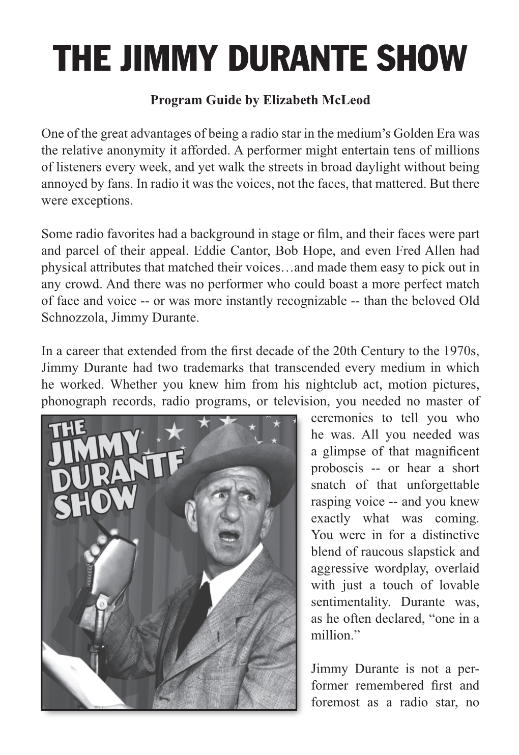 The Jimmy Durante Show