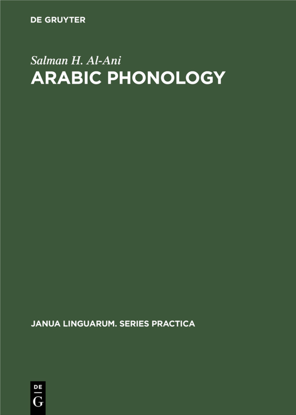 Arabic Phonology Janua Linguarum