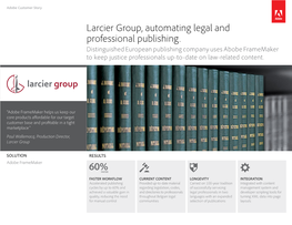Larcier Group, Automating Legal and Professional Publishing