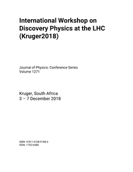 International Workshop on Discovery Physics at the LHC