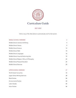 Curriculum Guide 21-22 MASTER