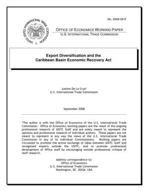 Export Diversification and the Caribbean Basin Economic Recovery Act
