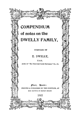 Of Notes on the DWELLY FAMILY