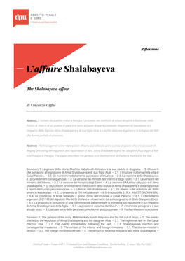 L'affaire Shalabayeva