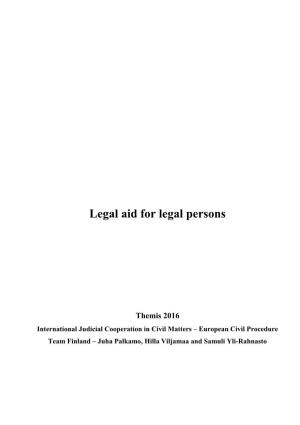 Legal Aid for Legal Persons