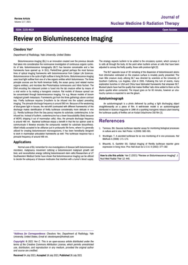 Review on Bioluminescence Imaging