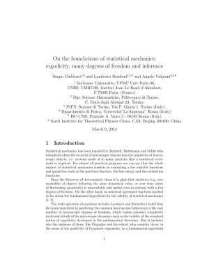 On the Foundations of Statistical Mechanics: Ergodicity, Many Degrees of Freedom and Inference