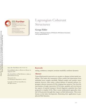 Lagrangian Coherent Structures