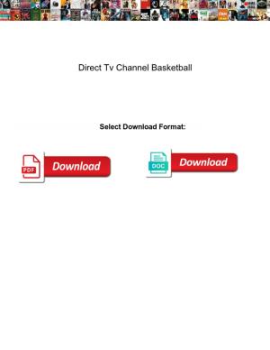 Direct Tv Channel Basketball