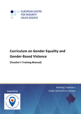 Curriculum on Gender Equality and Gender-Based Violence (Teacher’S Training Manual)