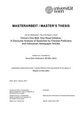 Masterarbeit / Master's Thesis