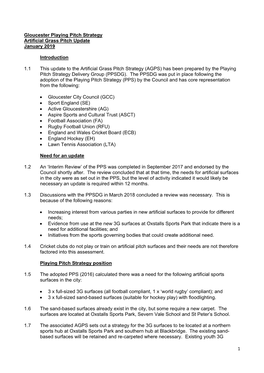 Appendix 2 Artificial Grass Pitch Strategy