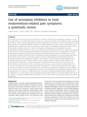 Use of Aromatase Inhibitors to Treat Endometriosis-Related Pain Symptoms