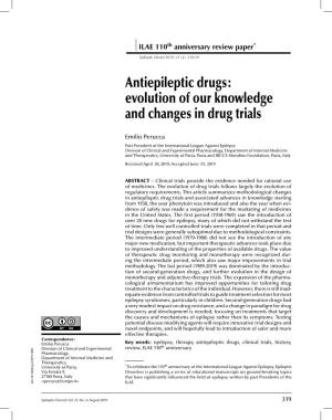 Antiepileptic Drugs: Evolution of Our Knowledge and Changes in Drug Trials