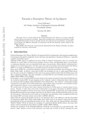 Towards a Descriptive Theory of Cb 0-Spaces