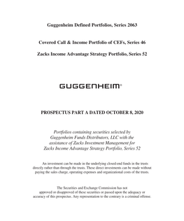 Guggenheim Defined Portfolios, Series 2063 Covered Call & Income