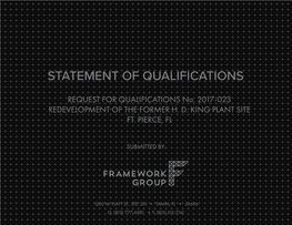 Statement of Qualifications