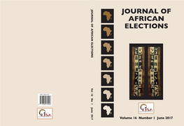 Journal of African Elections Vol 16 No 1 June 2017 Remember to Change Running Heads