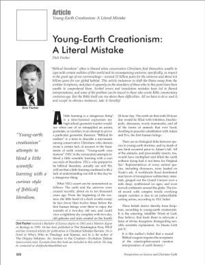 Young-Earth Creationism: a Literal Mistake