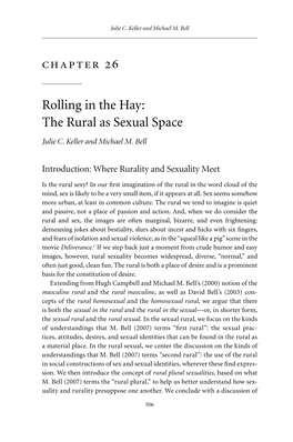 Rolling in the Hay: the Rural As Sexual Space