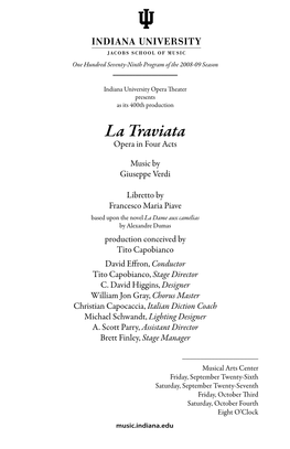 La Traviata Opera in Four Acts