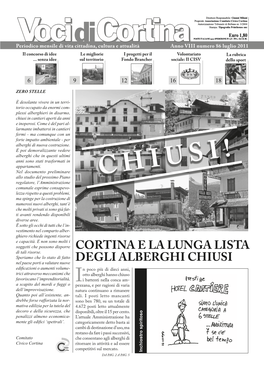 Cortina E La Lunga Lista Degli Alberghi Chiusi