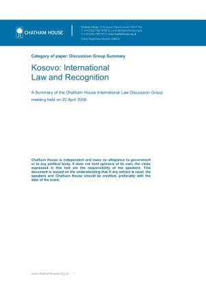 International Law and Recognition