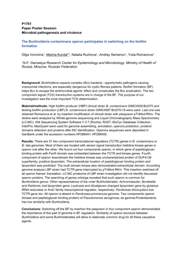 P1761 Paper Poster Session Microbial Pathogenesis and Virulence