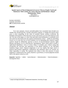 67 Spatial Aspects of Moral Judgements in Lawyers