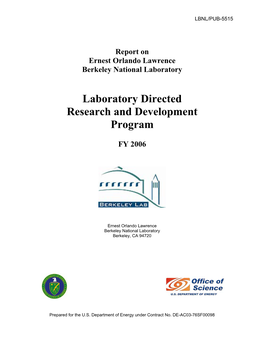Laboratory Directed Research and Development Program
