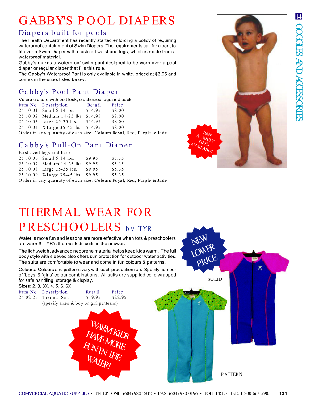 GABBY's POOL DIAPERS THERMAL WEAR for PRESCHOOLERS By