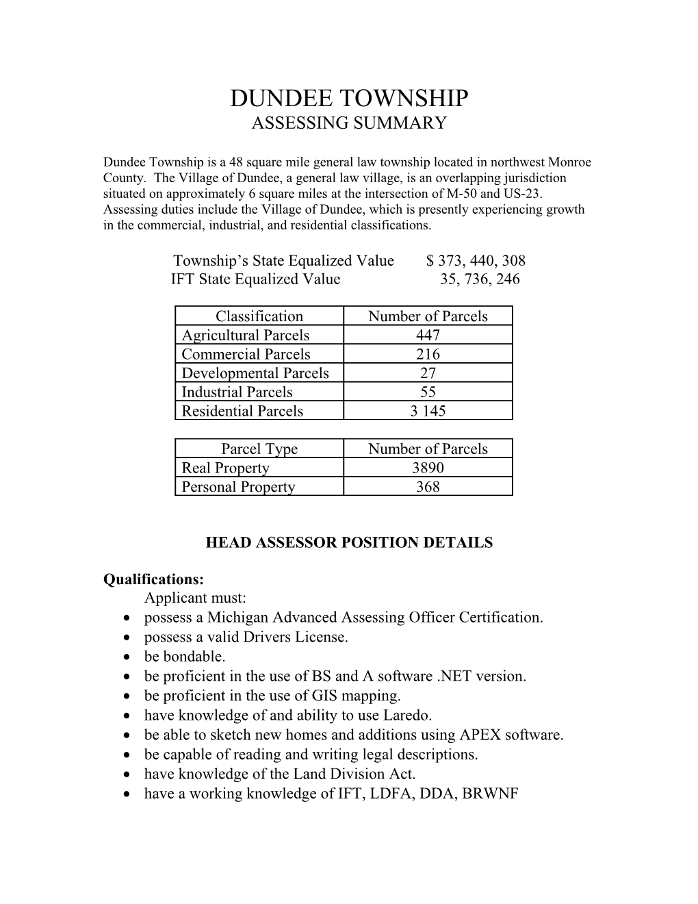 Township S State Equalized Value $ 373, 440, 308